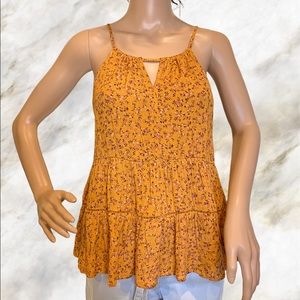Hippie Rose Spaghetti Straps Flowy Blouse Top Size Small NWT